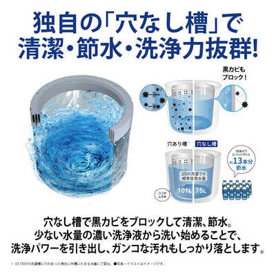 シャープ SHARP 縦型洗濯乾燥機 洗濯5.5kg 乾燥3.5kg ヒーター乾燥 ES
