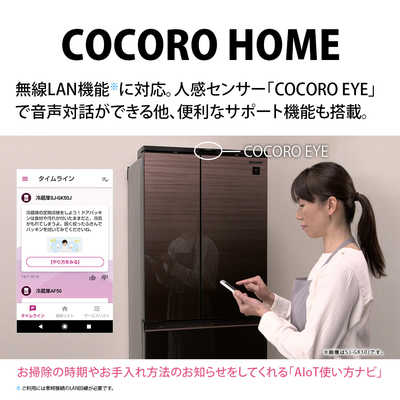 シャープ SHARP 冷蔵庫 6ドア 504L (観音開き) ラスティックダーク