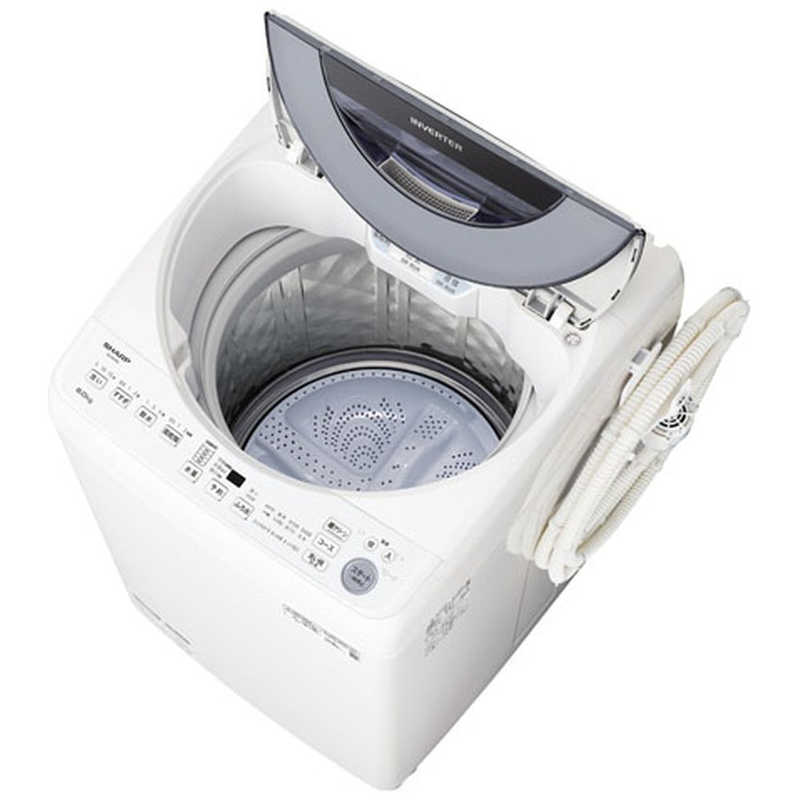 シャープ　SHARP シャープ　SHARP 全自動洗濯機 インバーター 洗濯8.0kg 穴なし槽 ES-GV8G-S シルバー系 ES-GV8G-S シルバー系