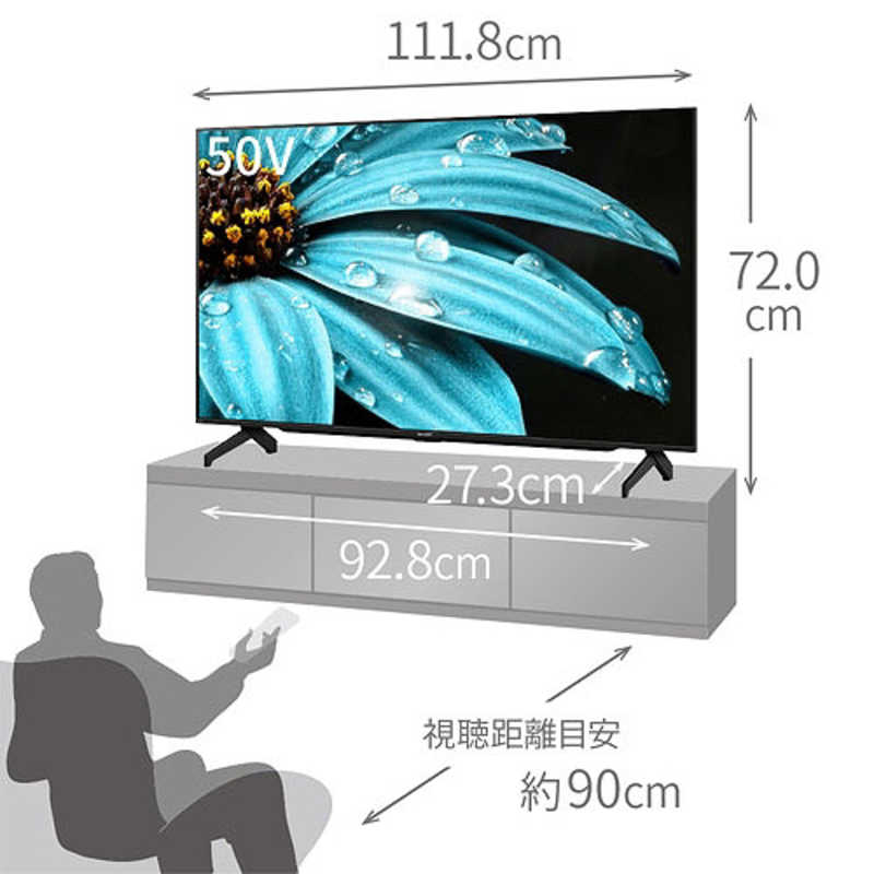 シャープ　SHARP シャープ　SHARP 液晶テレビ AQUOS アクオス 50V型 4K対応 BS・CS 4Kチューナー内蔵 YouTube対応 4T-C50EJ1 4T-C50EJ1