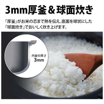 シャープ SHARP 【アウトレット】炊飯器 3合 マイコン ブラック