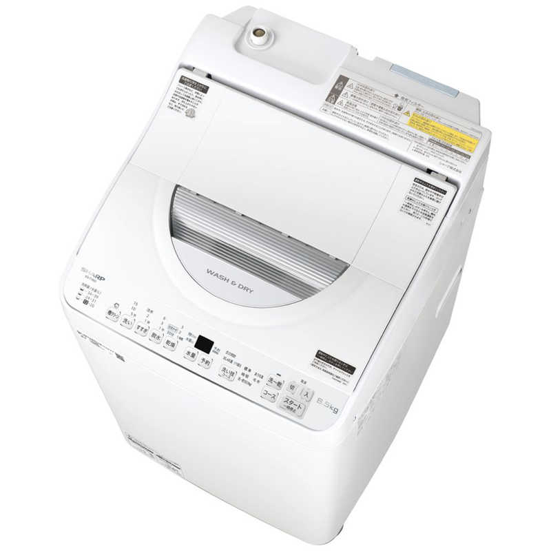 シャープ　SHARP シャープ　SHARP 縦型洗濯乾燥機 洗濯機6.5kg 乾燥3.5kg ヒーター乾燥(排気) 穴なし槽 ES-TX6G-S シルバー系 ES-TX6G-S シルバー系