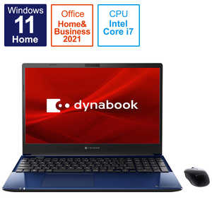 dynabook　ダイナブック ノートパソコン dynabook C7 スタイリッシュブルー [15.6型 /Core i7 /メモリ:8GB /HDD:1TB /SSD:256GB /2021年11月] P1C7UPBL