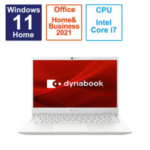 dynabook　ダイナブック ノートパソコン dynabook G8 パールホワイト  P1G8WPBW