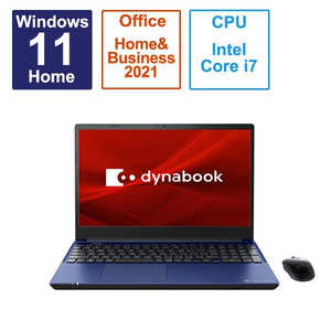 dynabook　ダイナブック ノートパソコン dynabook T7 プレシャスブルー [15.6型 /Win11 Home /Core i7 /メモリ：16GB /SSD：512GB /Office] P2T7WPBL