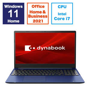 dynabook　ダイナブック ノートパソコン dynabook C7 プレシャスブルー [15.6型 /Win11 Home /Core i7 /メモリ16GB /SSD512GB /Office ] P1C7XPEL