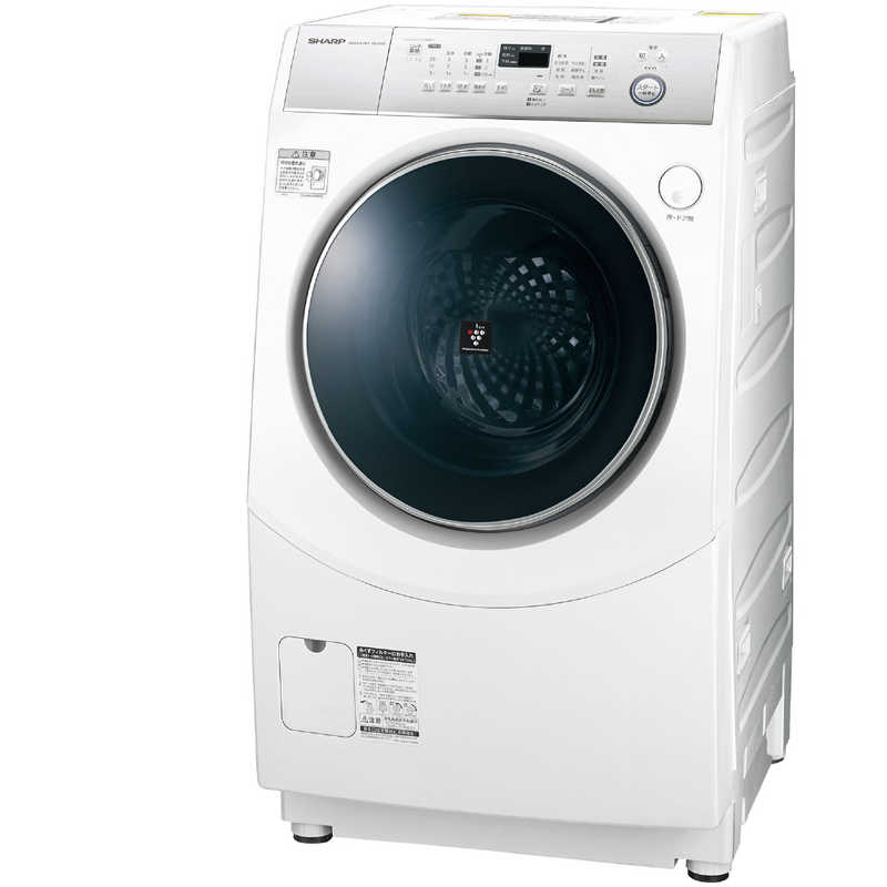 シャープ　SHARP シャープ　SHARP ドラム式洗濯乾燥機 洗濯10.0kg 乾燥6.0kg ヒーター乾燥(水冷・除湿タイプ) (左開き) マイクロ高圧洗浄 ES-H10C-WL ホワイト系 ES-H10C-WL ホワイト系
