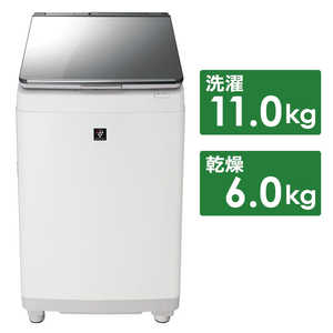 シャープ　SHARP 縦型洗濯乾燥機 洗濯11.0kg 乾燥6.0kg ヒーター乾燥  ES-PU11C-S シルバー