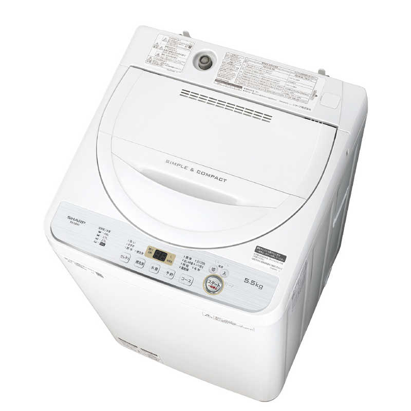 シャープ　SHARP シャープ　SHARP 全自動洗濯機 ホワイト系 ES-GE5C-W ES-GE5C-W