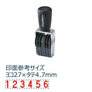 シヤチハタ タート用 欧文6連 3号 CF63GT