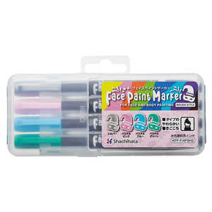 シヤチハタ フェイスペイントマーカー 4色セット3 KFFF4PSH3 シヤチハタ フェイスペイントマーカー 4色セット3 KFFF4PSH3