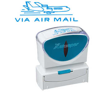 シヤチハタ ビジネスキャップレスB型 藍 VIA AIR MAIL X2-B-13433