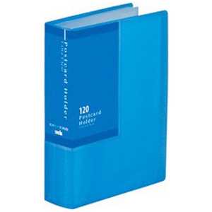 セキセイ はがきホルダー(1段/60ポケット/120枚収納)高透明 A6-S(ブルー) SKK120K