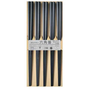 サンライフ 客用箸 六角PBT箸 黒 5P 316320 サンライフ 客用箸 六角PBT箸 黒 5P 316320