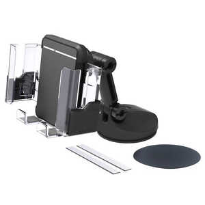 星光産業 車内用品 EXEA(エクセア) スマホホルダー カラー：ブラック 吸盤取り付けタイプ 収納サイズ：幅58~95mm 厚み7~20mm 重さ250gまで EC203