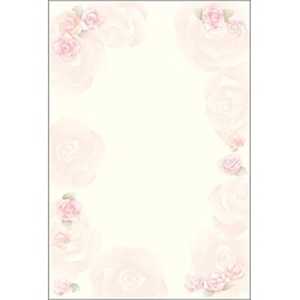ササガワ 洋柄用紙 フラール ロージー(はがき大サイズ･20枚) 4‐1300