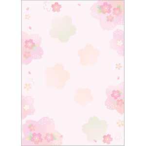 ササガワ 〔各種プリンタ〕和柄用紙 和ごころ 0.18mm ［A4 / 10枚］ 彩桜 4-1030