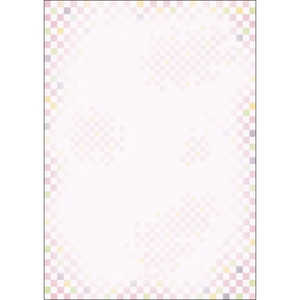 ササガワ 和ごころ 桃色市松 (A4サイズ･10枚) 桃色市松 4-1040