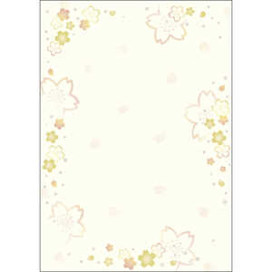 ササガワ 和ごころ 金色桜 (A4サイズ･10枚) 金色桜 4-1045