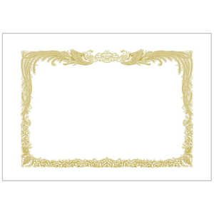 ササガワ 賞状用紙 上質紙 中判 縦書用 1005010 105010