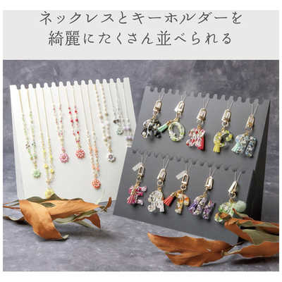 ササガワ ディスプレイ 組立式キーホルダー ネックレスボード ホワイト