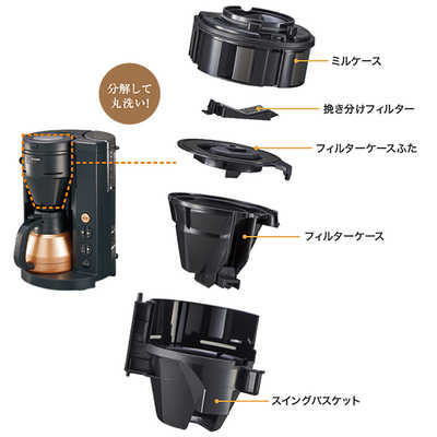 象印マホービン ZOJIRUSHI コーヒーメーカー EC-RS40-BA