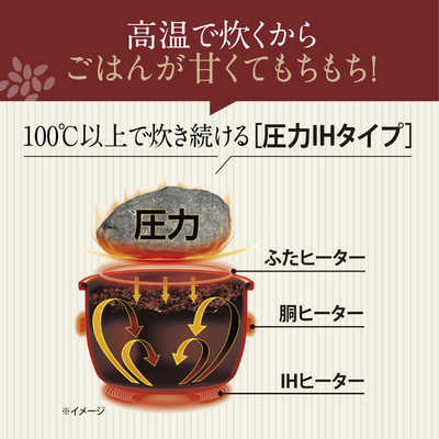 象印マホービン ZOJIRUSHI 炊飯器 5.5合 豪熱大火力 圧力IHジャー 黒