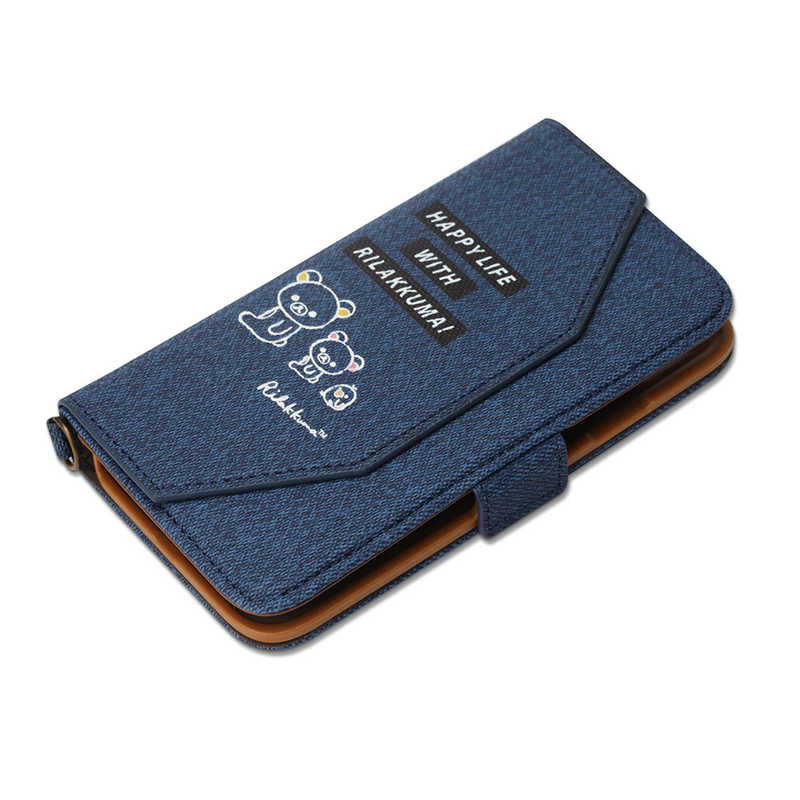 PGA PGA iPhone 11 Pro用 ダブルフリップカバー [リラックマ/リラックマスタイル(デニム)] San-X Collection YY03302 YY03302