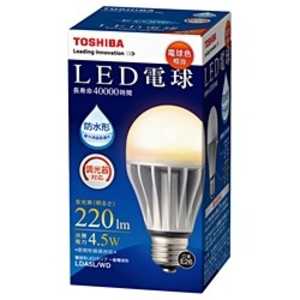 東芝　TOSHIBA LED電球 防水仕様 E-CORE [E26/電球色/20W相当/一般電球形/下方向] LDA5L/WD