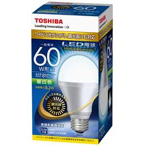 東芝ライテック LED電球 [E26 /一般電球形 /60W相当 /昼白色 /広配光タイプ] LDA8N-G-K/D/60W