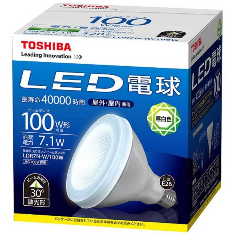 東芝ライテック 東芝ライテック LED電球｢E-CORE｣(ビームランプ形･全光束700lm/昼白色相当･口金E26) LDR7N-W LDR7N-W