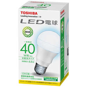 東芝　TOSHIBA LED電球 [E26/昼白色/40W相当/一般電球形/広配光] LDA4N-G-K/40WST