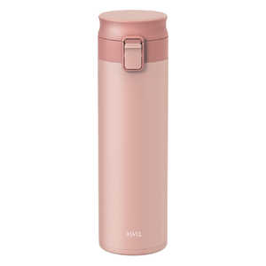 アスベル 水筒 500ml パッキン一体栓 ステンレス ワンタッチ 真空断熱携帯タンブラー ピンク TLW500