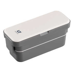 アスベル 弁当箱 2段 800ml 抗菌 ランタス 箸 ランチバッグ付き アイボリー WST800