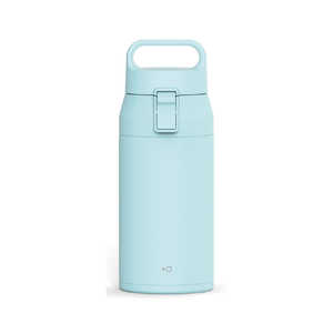 アスベル 水筒 350ml プラスエーハンドル付きステンレスワンプッシュボトル パウダーブルー 496243