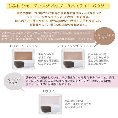ちふれ化粧品 シェーディングパウダー 2 グレイッシュ ブラウン の通販