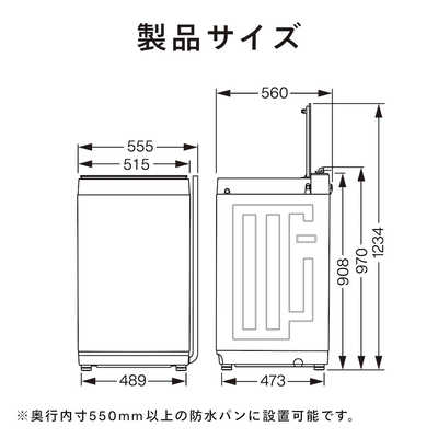 ツインバード TWINBIRD 全自動洗濯機 洗濯5.5kg ブラック WM-ED55B