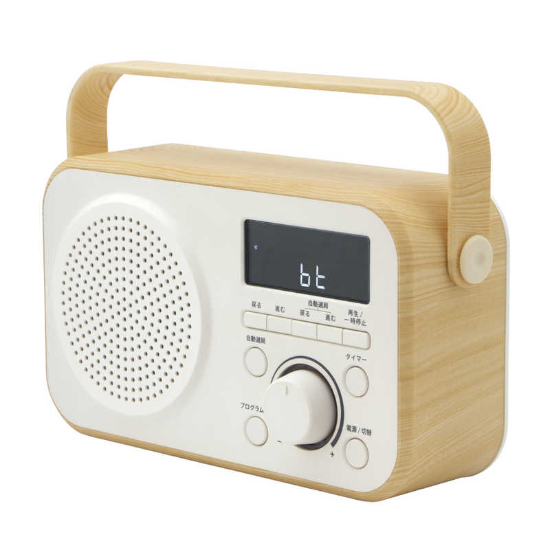 ゼピール ゼピール ラジオ付手元スピーカー木聲(きこえ)AC電源/乾電池 ［Bluetooth対応］ ホワイト DTS-WS230-WH DTS-WS230-WH