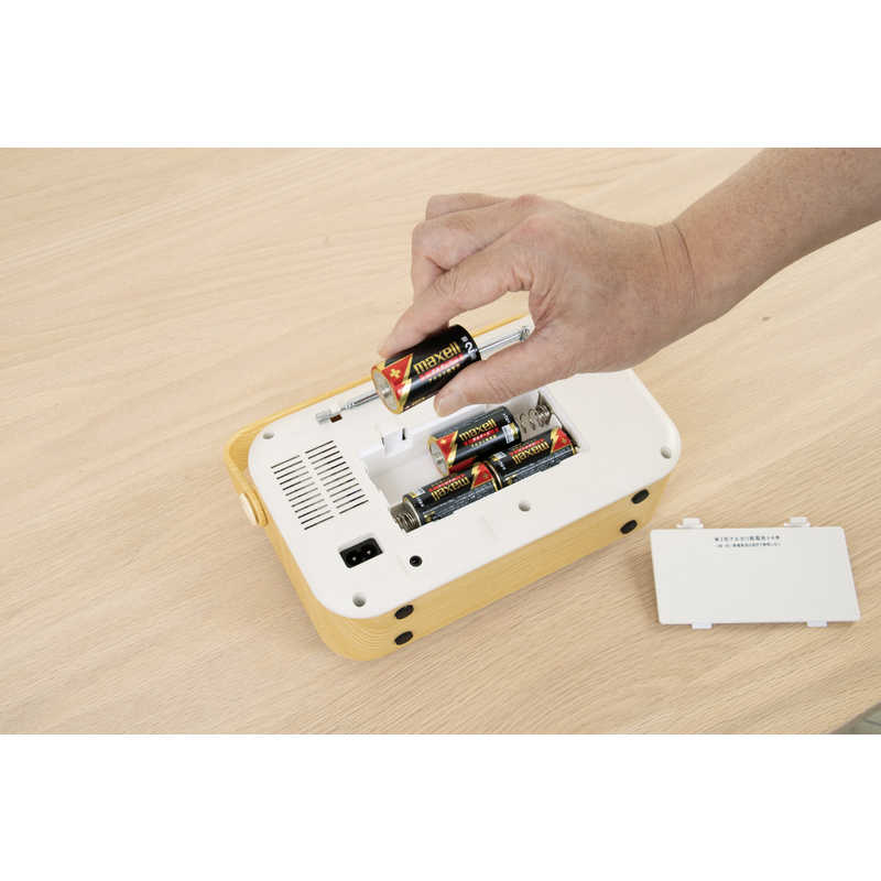 ゼピール ゼピール ラジオ付手元スピーカー木聲(きこえ)AC電源/乾電池 ［Bluetooth対応］ ホワイト DTS-WS230-WH DTS-WS230-WH