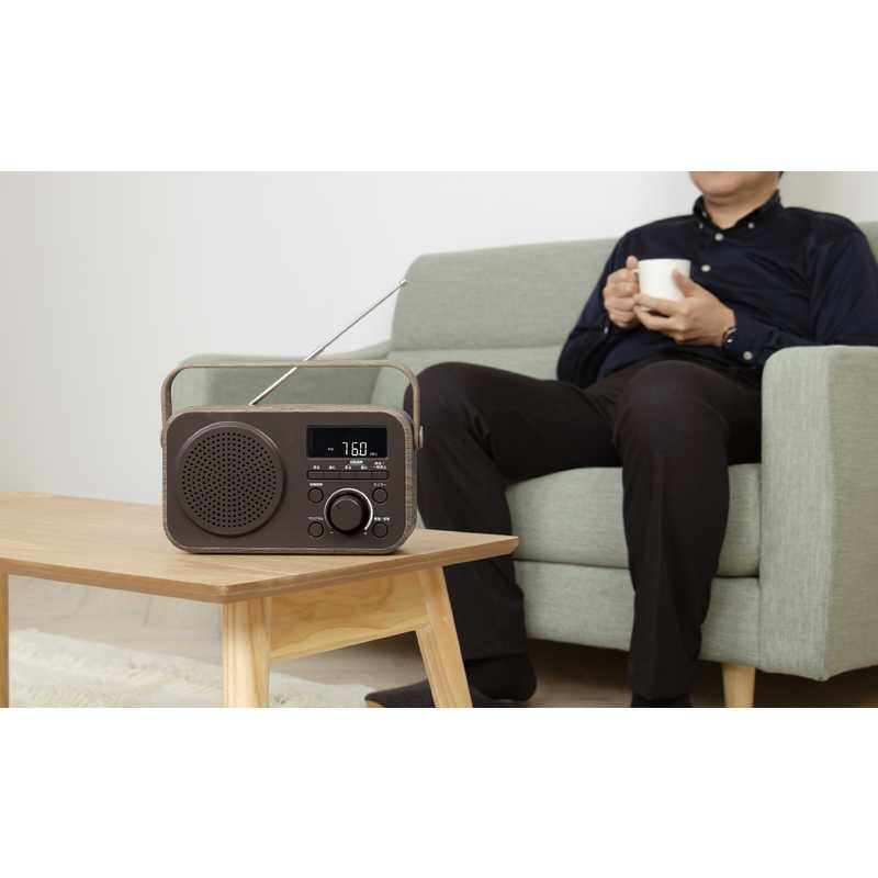 ゼピール ゼピール ラジオ付手元スピーカー木聲(きこえ)AC電源/乾電池 ブラウン DTS-WS230-BR DTS-WS230-BR