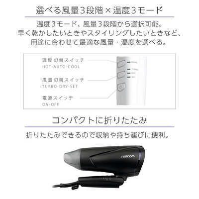 テスコム プロテクトイオン ヘアードライヤー ホワイト TD670A-W