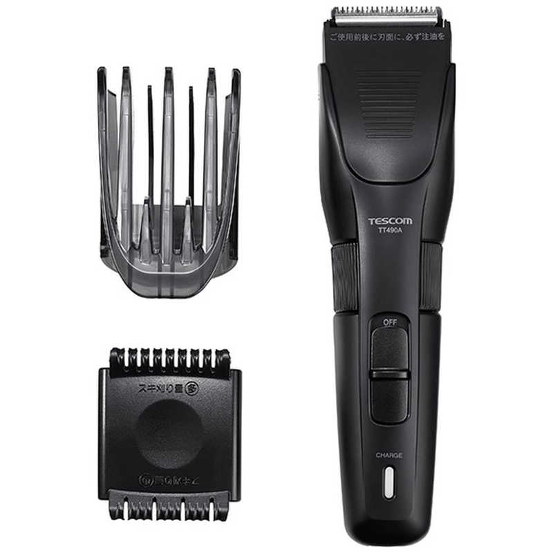 テスコム テスコム ヘアカッター･バリカン 充電交流式 ブラック [交流充電式] TT490A-K  TT490A-K 