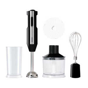 テスコム ハンドブレンダー 離乳食 スムージー 氷も砕ける 1台6役 チョッパー おろし 泡立て 400W 無段階速度調整 食洗機対応 ブラック TBL50A-K