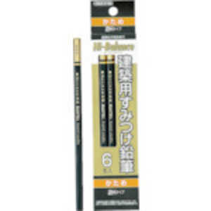 TJMデザイン タジマ 建築用すみつけ鉛筆 かため(2H)6本入 KNE6-2H TJMデザイン タジマ 建築用すみつけ鉛筆 かため(2H)6本入 KNE6-2H