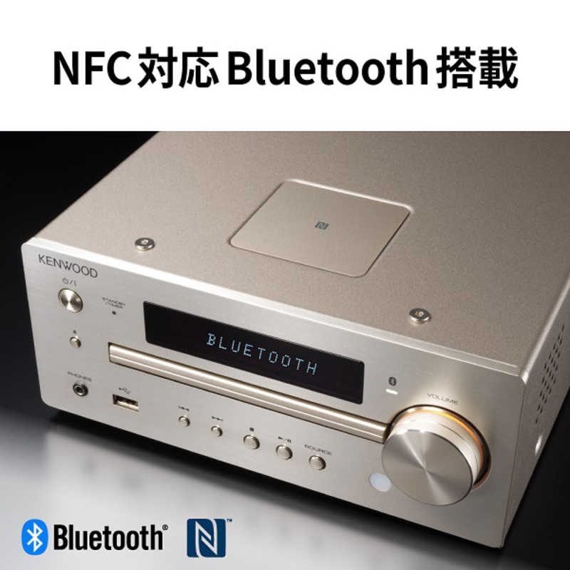 ケンウッド ケンウッド Bluetooth対応 ミニコンポ ゴールド ワイドFM対応 K-515-N K-515-N