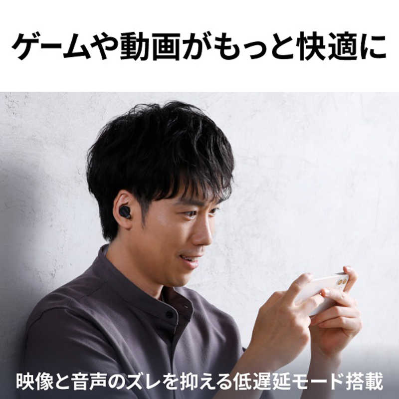 ケンウッド ケンウッド フルワイヤレスイヤホン ブラック [リモコン・マイク対応 ワイヤレス(左右分離) Bluetooth ノイズキャンセリング対応] KH-BIZ70T-B KH-BIZ70T-B