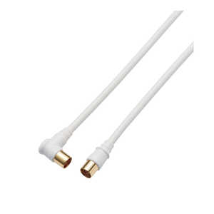 DXアンテナ 2m テレビ接続用同軸ケーブル ホワイト 4JW2SLS-P
