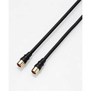 DXアンテナ 1.5m テレビ接続ケーブル S-S 4C ブラック 4JW1RSSSB-B
