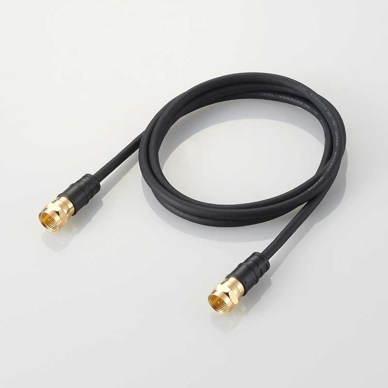 ORIGINALBASIC ORIGINALBASIC 4K8K対応 テレビ用アンテナケーブル 1m ブラック F型接栓-F型接栓 OB-TCFF2C10BK OB-TCFF2C10BK
