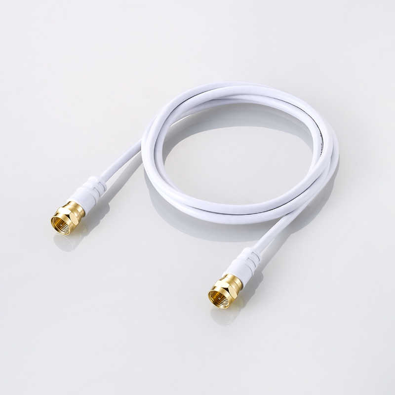 ORIGINALBASIC ORIGINALBASIC 4K8K対応 テレビ用アンテナケーブル 1m ホワイト F型接栓-F型接栓 OB-TCFF2C10WH OB-TCFF2C10WH